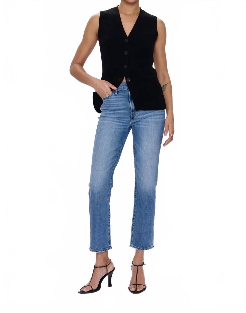 NEW PISTOLA bri high rise slim straight jeans in charleston